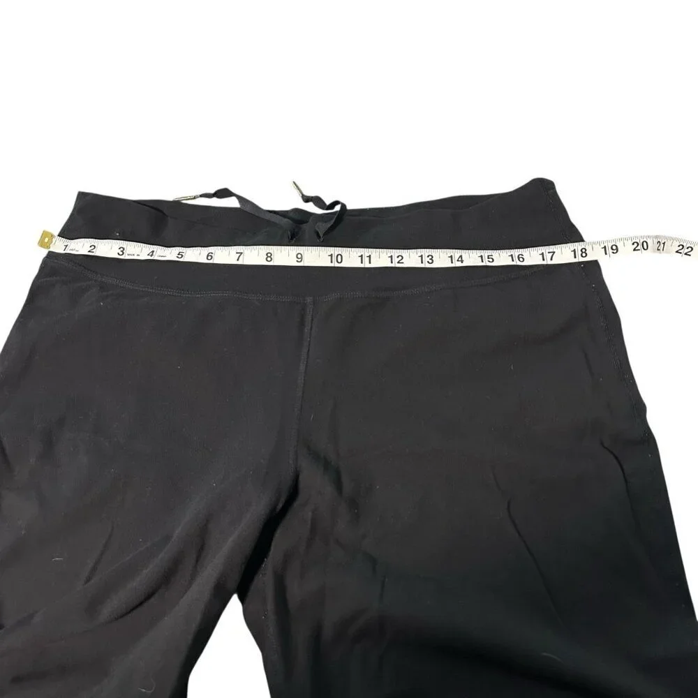 Lululemon Pants Vintage Distressed Adjustable Hem Sweatpants Pull on Black 18